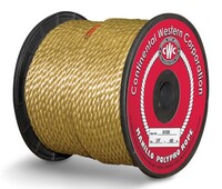 5/16 MANILLO 3-STRAND TWISTED POLYPRO ROPE MANILLA COLORED